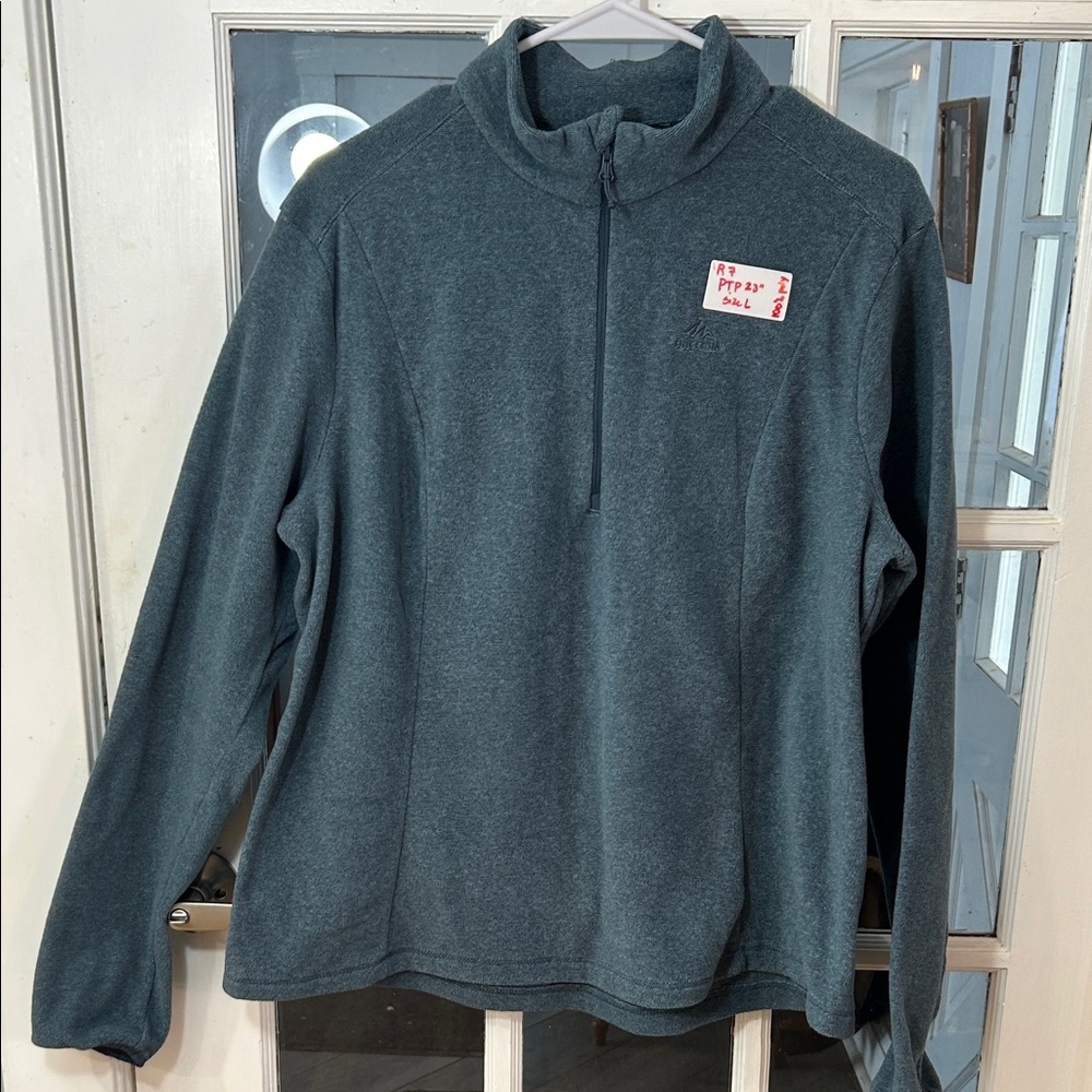 R7.    Quechua Men's Dark Gray Zip-Up Sweater